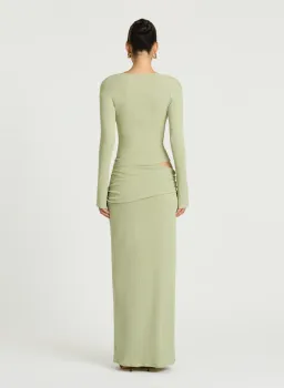 AGNES MAXI DRESS | PISTACHIO - SIZE 8 for rent on The Volte - image 3
