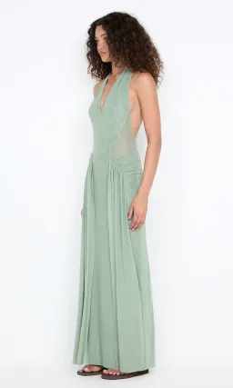 JUNIPER HALTER MAXI DRESS | PISTACHIO - SIZE 6 for rent on The Volte - image 2