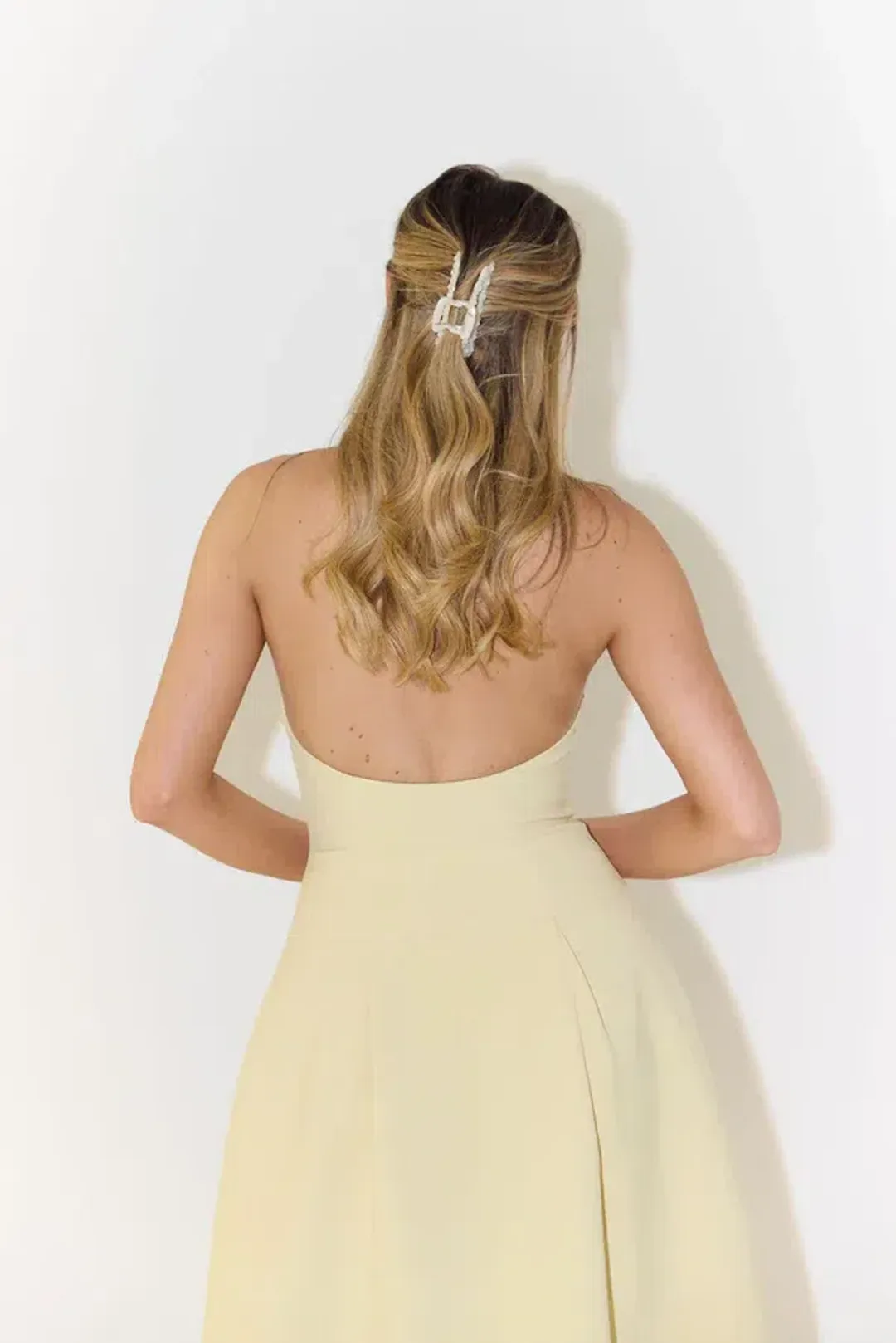 Odd Muse - The Ultimate Muse Dropped Hem Midi Dress - Lemon for rent on The Volte - main image