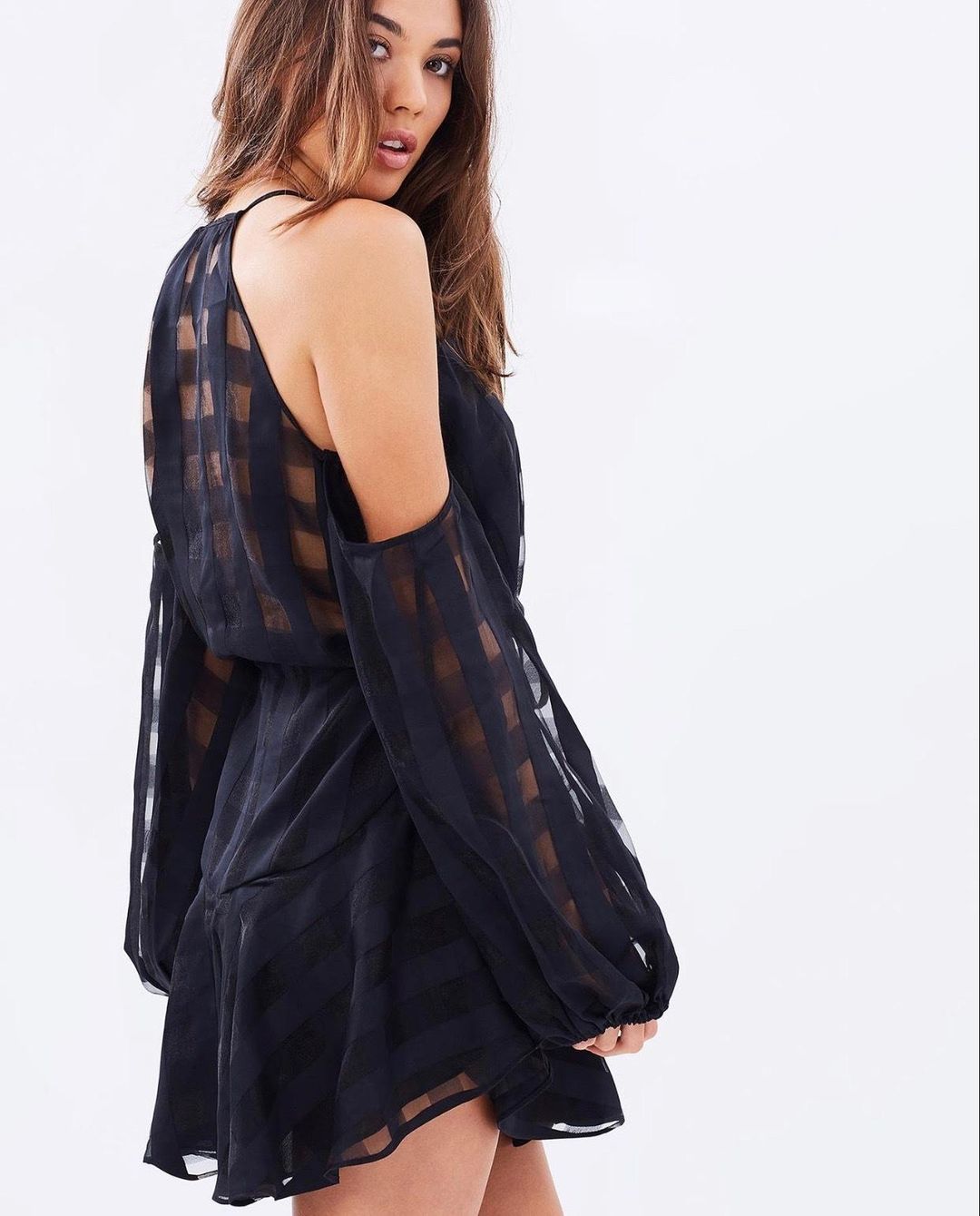 Shona Joy Perseus Open Shoulder Mini Dress Size 8 for rent on The Volte - main image