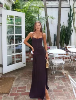 Manning Cartell Double Time Pleat Dress - Dark Chocolate for rent on The Volte - image 1