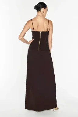 Manning Cartell Double Time Pleat Dress - Dark Chocolate for rent on The Volte - image 4