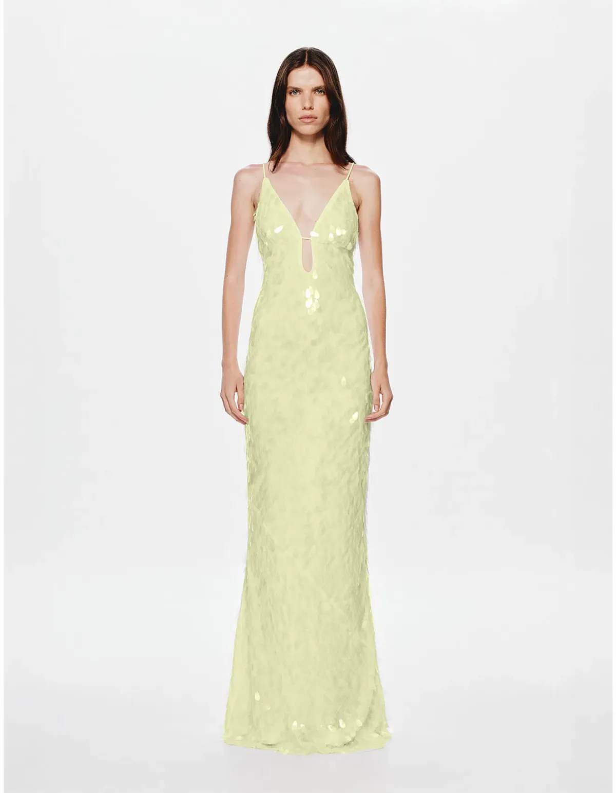 THE SAPPHIRE SEQUIN DRESS | LEMON - SIZE 6 for rent on The Volte - main image