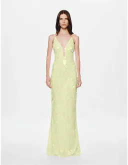 THE SAPPHIRE SEQUIN DRESS | LEMON - SIZE 6 for rent on The Volte - image 1