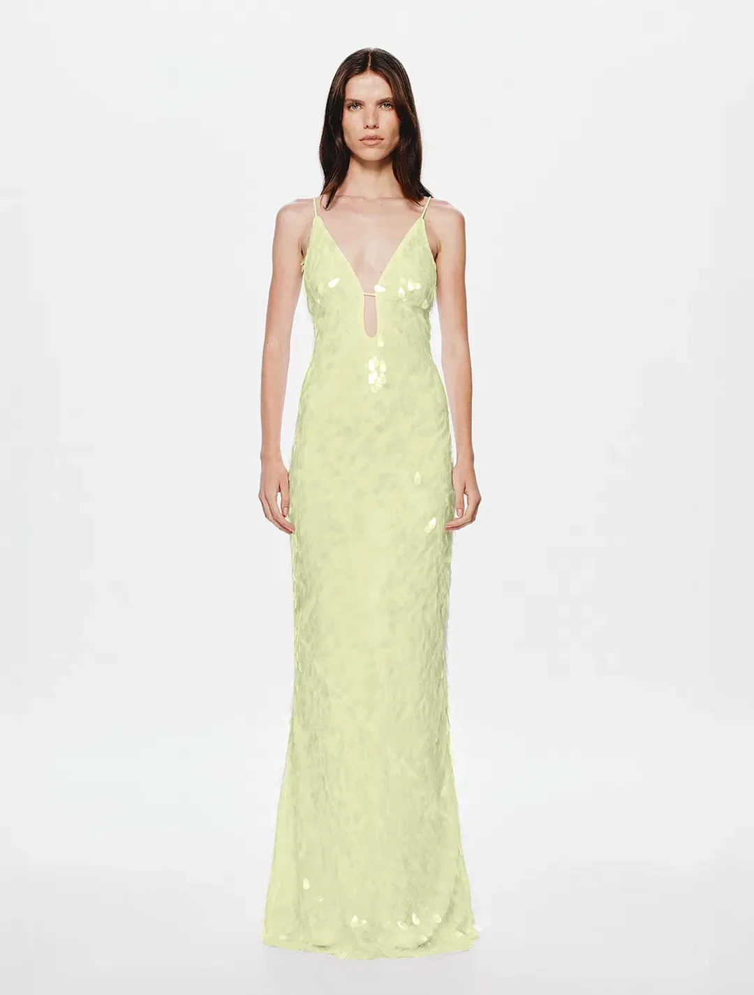 THE SAPPHIRE SEQUIN DRESS | LEMON - SIZE 8 for rent on The Volte - main image