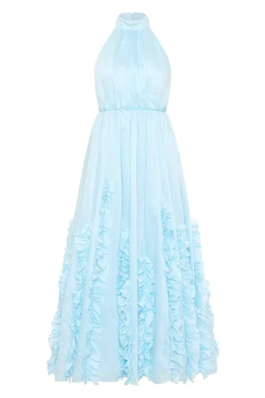 AJE - Hilma Frill Maxi Halter Dress for rent on The Volte - main image