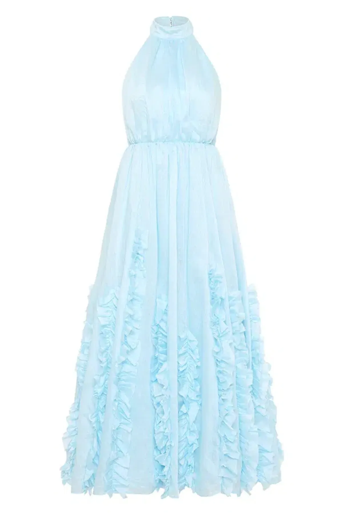 AJE - Hilma Frill Maxi Halter Dress for rent on The Volte - main image