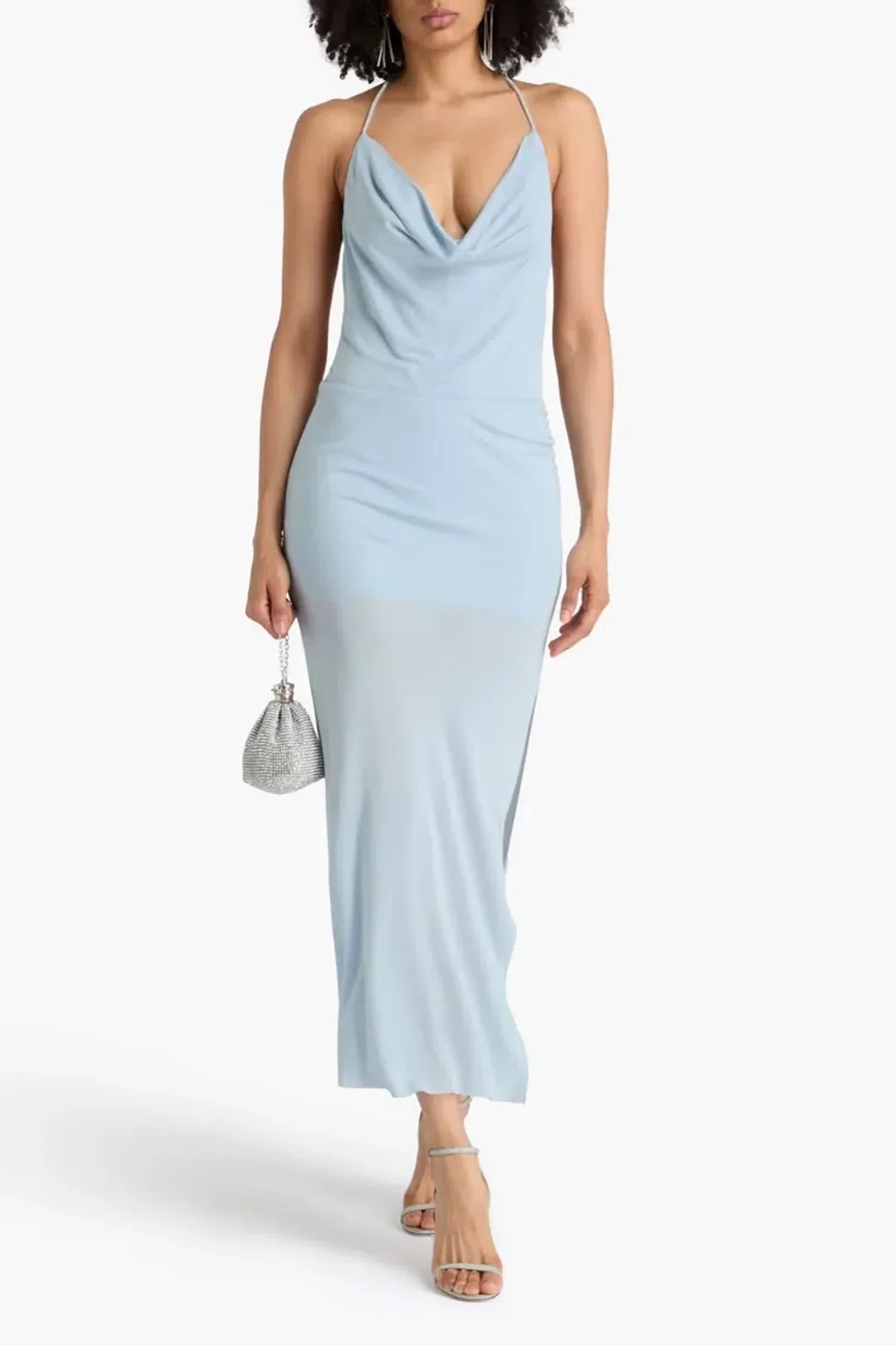Bec & Bridge Lexie Crystal Strap Maxi Dress Blue AU 10 / M for rent on The Volte - main image