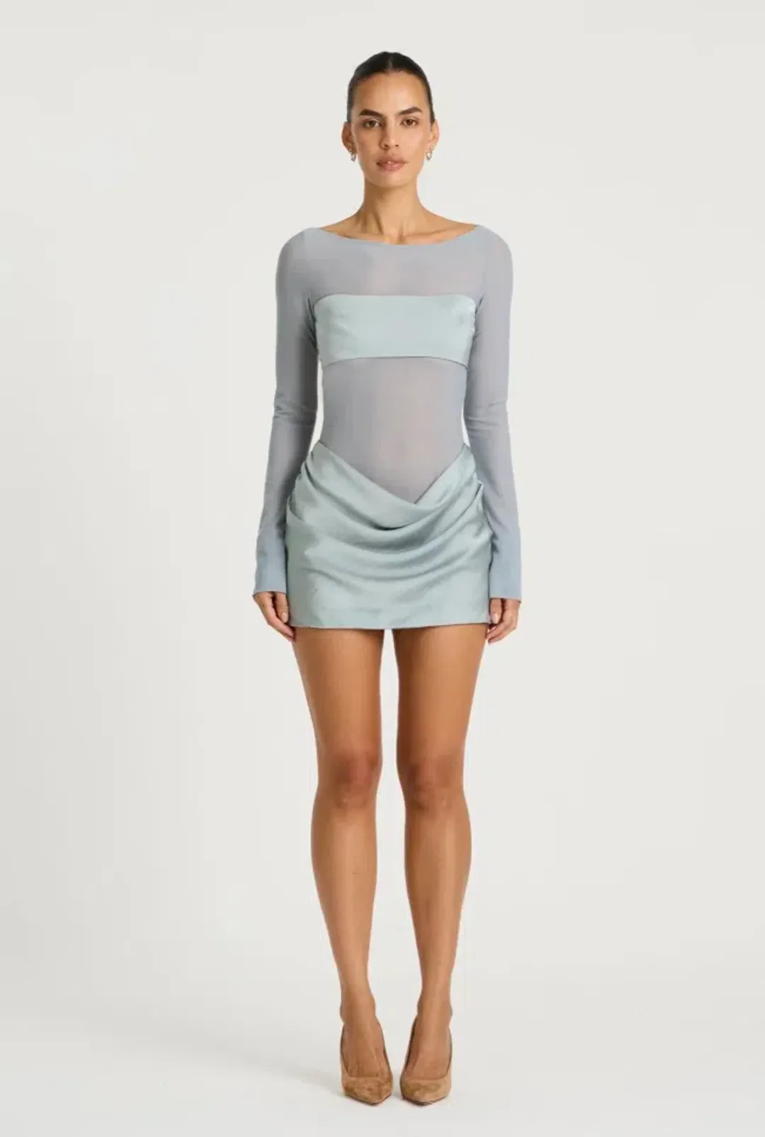 Benni Elvira Mini Dress Blue Size 8 for rent on The Volte - main image