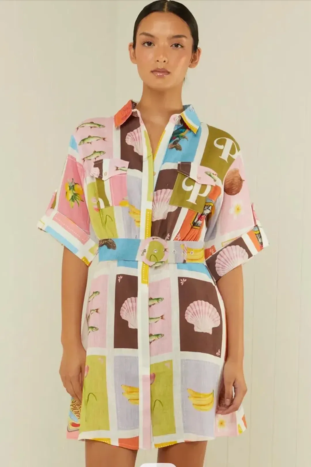 Palm Noosa Camellia Dress Cartagena Print Size AU 14 / XXL for rent on The Volte - main image