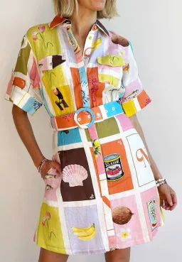 Palm Noosa Camellia Dress Cartagena Print Size AU 14 / XXL for rent on The Volte - image 4