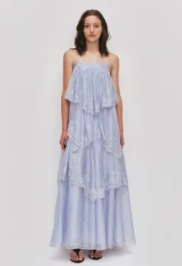 AJE Ophelia Lace Gown French Blue Size 8 for rent on The Volte - image 2