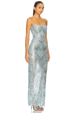 Bronx and Banco Giselle Maxi Dress in Powder Blue Size Size S for rent on The Volte - image 1
