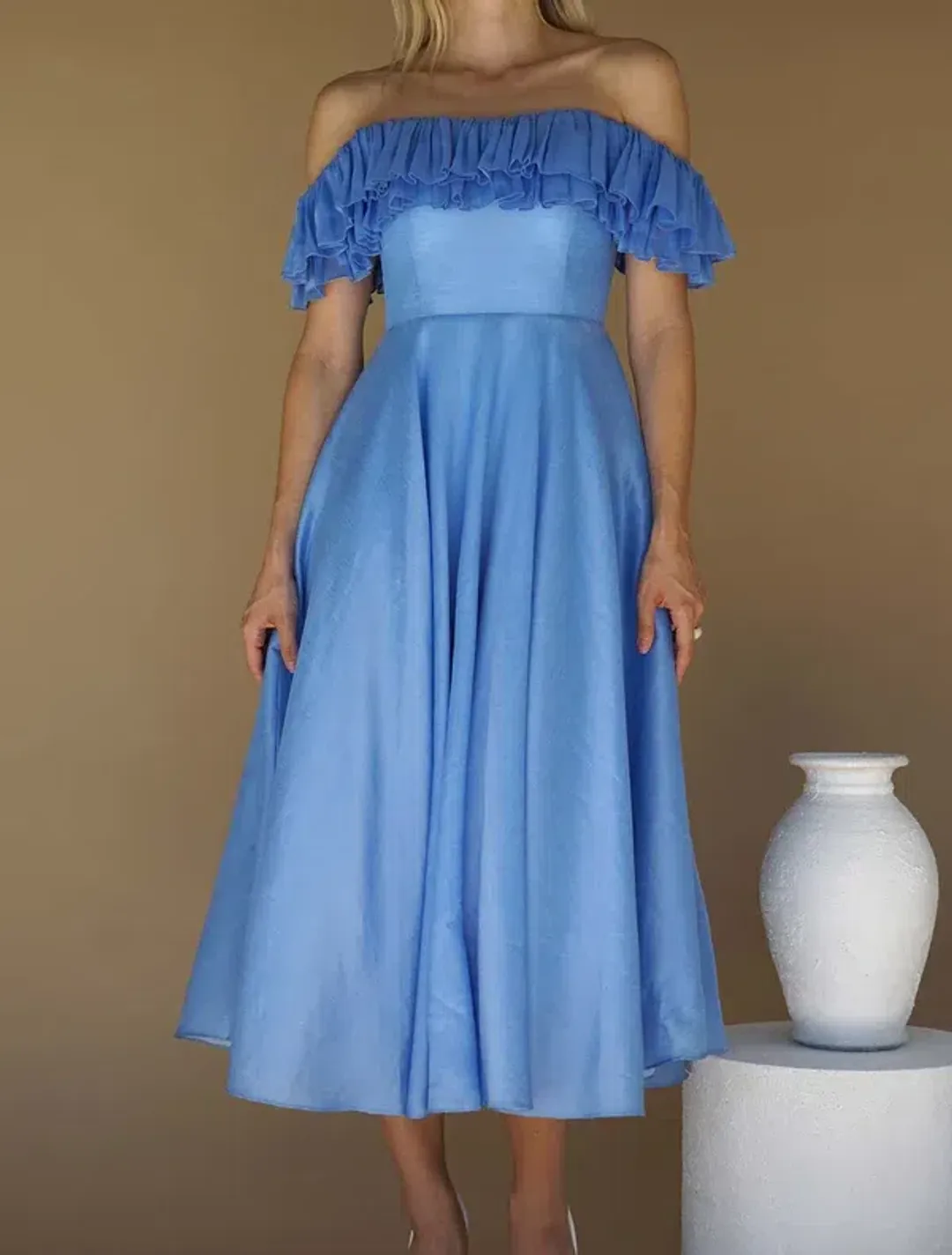 Talulah - Florence Midi Dress - Blue for rent on The Volte - main image