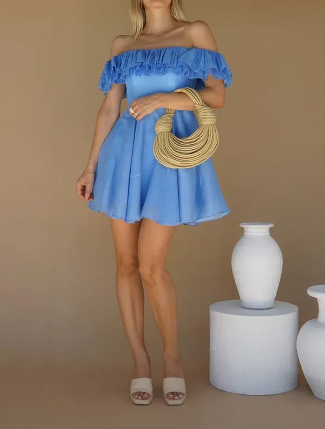 Florence Mini Dress - Blue for rent on The Volte - main image
