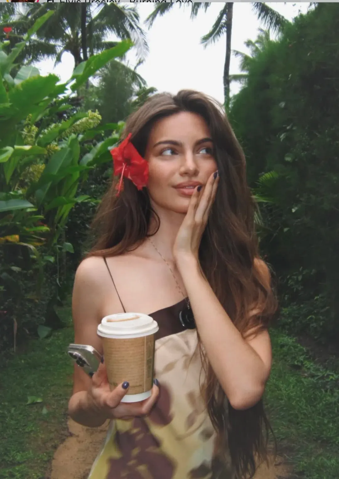 Bec and Bridge Blaise Asym Midi Dress in Palmera Flora Size 6 for rent on The Volte - main image