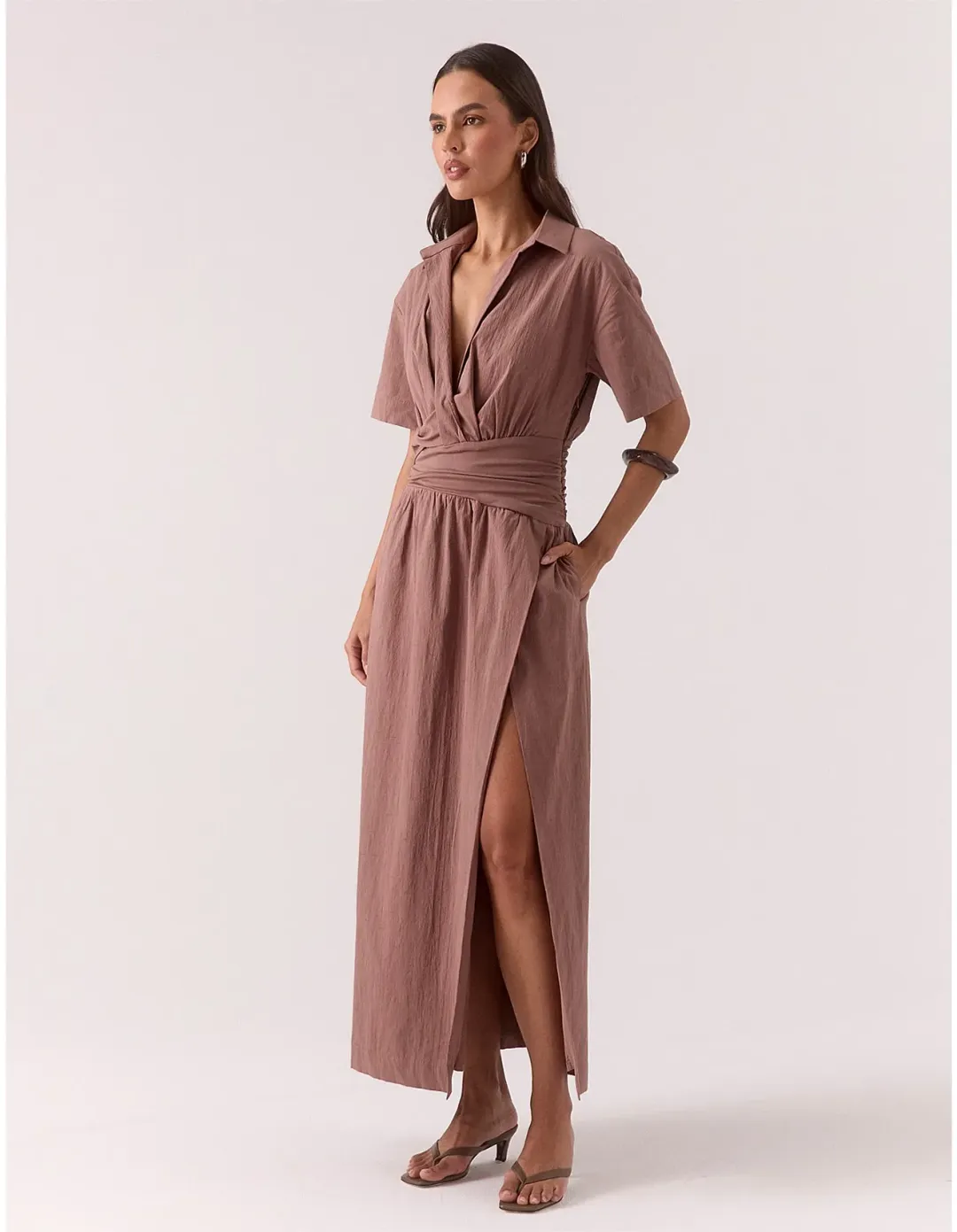 Sovere Atlas Dress Brown Size 12 for rent on The Volte - main image