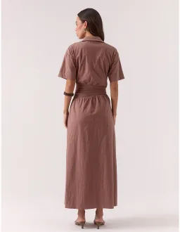 Sovere Atlas Dress Brown Size 12 for rent on The Volte - image 4