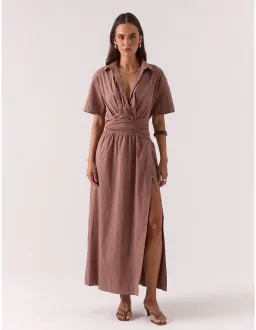 Sovere Atlas Dress Brown Size 12 for rent on The Volte - image 1