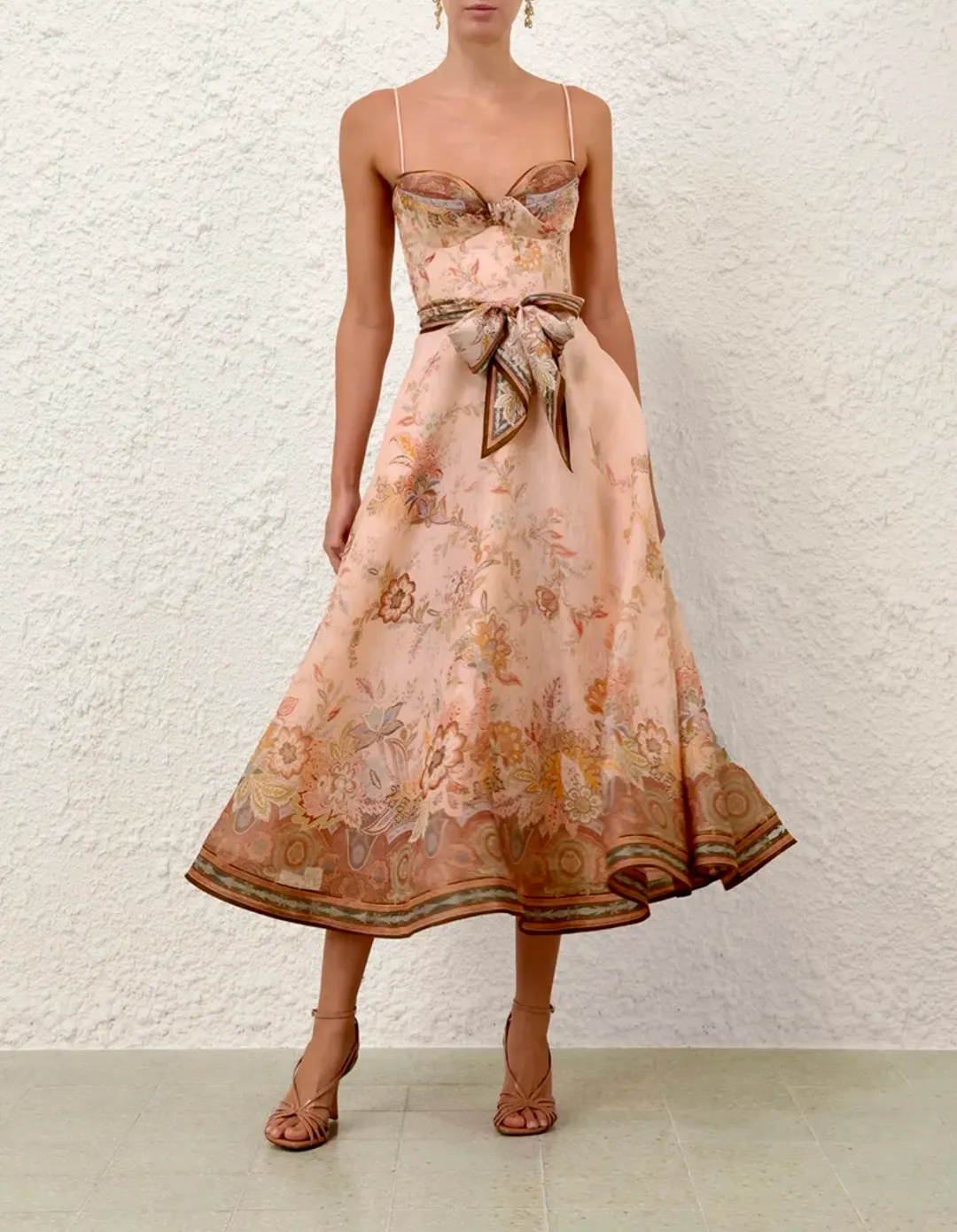 Zimmermann Alchemy Structured Midi Dress s0 for rent on The Volte - main image