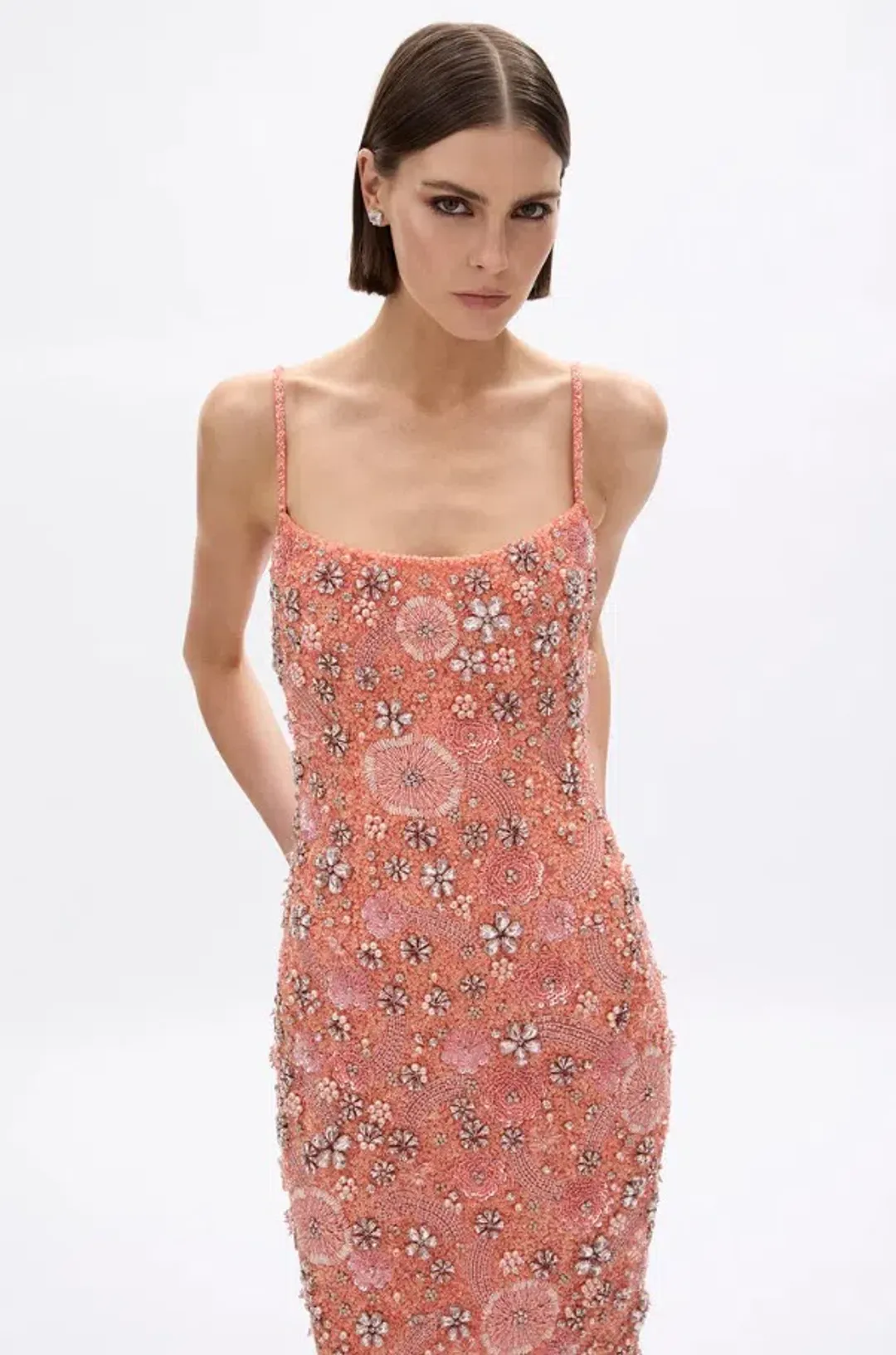 Rachel Gilbert Francesca Gown Peach Size 0 for rent on The Volte - main image