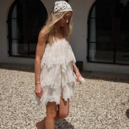 AJE Ophelia Lace Mini Dress In Pastel Yellow Size 14 for rent on The Volte - image 1