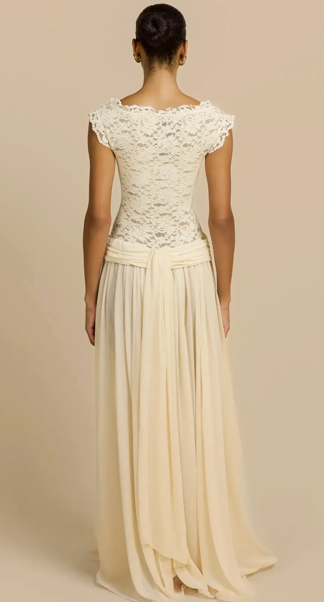 Arcina Ori, ARABELLA DRESS BEIGE, Size XS for rent on The Volte - main image