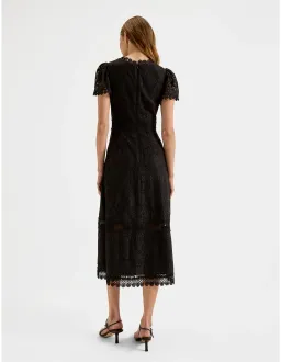 Review Cosmos Lace Midi Dress Black Size 10 for rent on The Volte - image 5