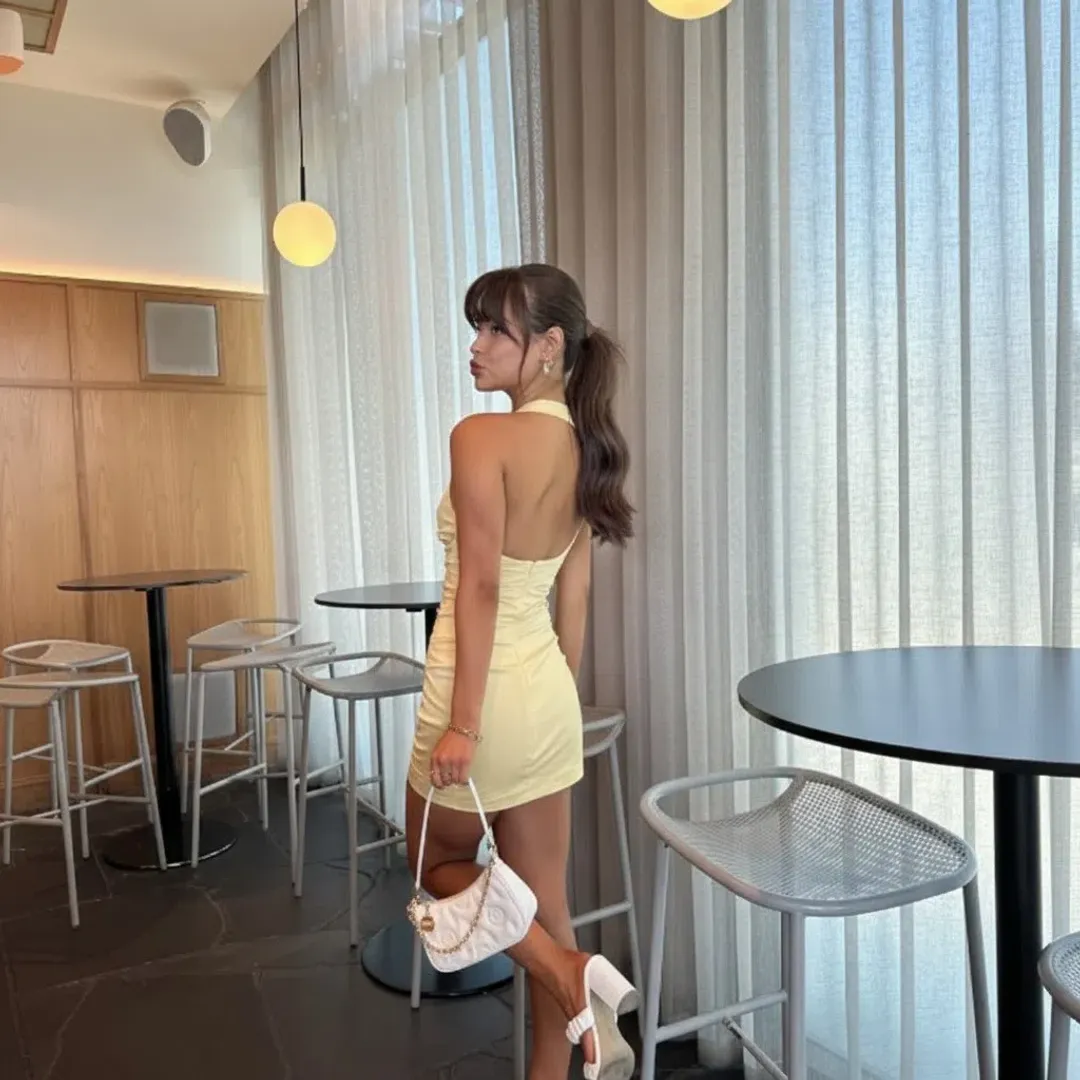 Sir the Label Azul Gathered Mini Dress In Butter Yellow Size 1 / 8 AU for rent on The Volte - main image