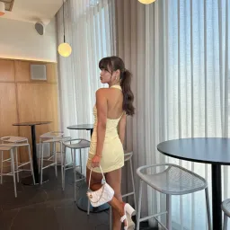 Sir the Label Azul Gathered Mini Dress In Butter Yellow Size 1 / 8 AU for rent on The Volte - image 2