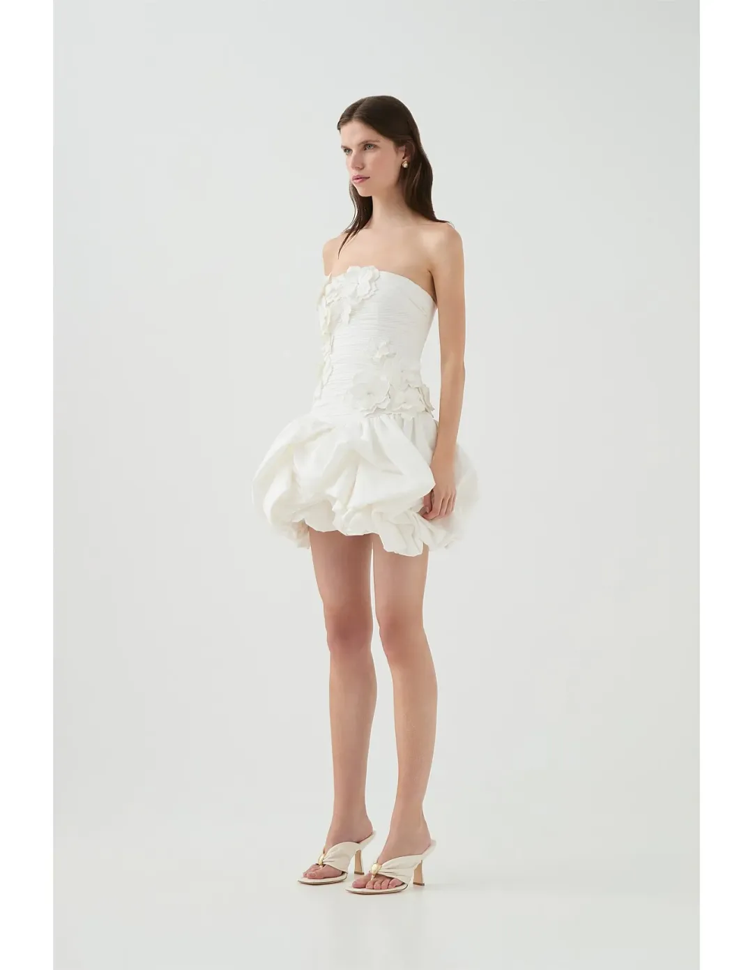 Aje Splendour Mini Dress Cream Size 16 for rent on The Volte - main image