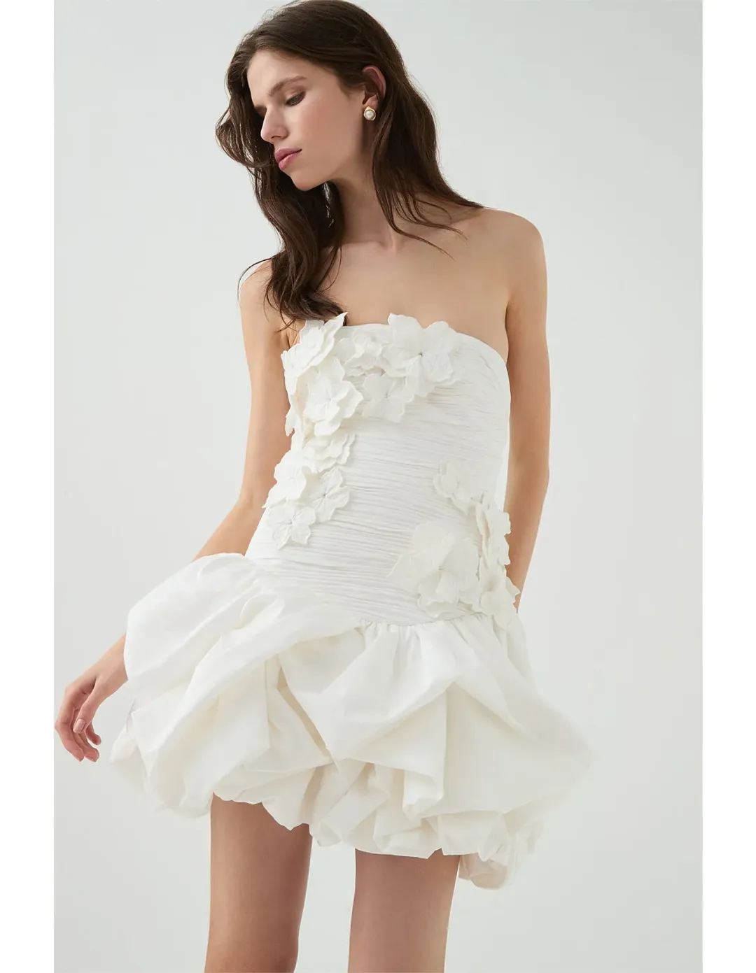 Aje Splendour Mini Dress Cream Size 16 for rent on The Volte - main image