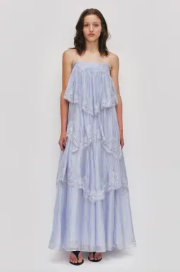 OPHELIA LACE GOWN | FRENCH BLUE - SIZE 8 for rent on The Volte - image 1