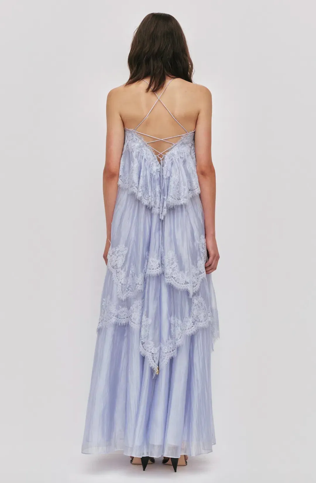 OPHELIA LACE GOWN | FRENCH BLUE - SIZE 10 for rent on The Volte - main image