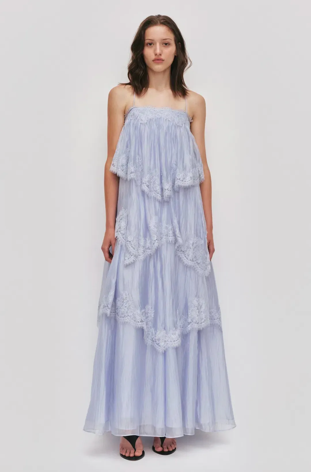 OPHELIA LACE GOWN | FRENCH BLUE - SIZE 10 for rent on The Volte - main image