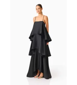 Elliatt Tilly Tiered Maxi Dress Black Size AU10 for rent on The Volte - image 2