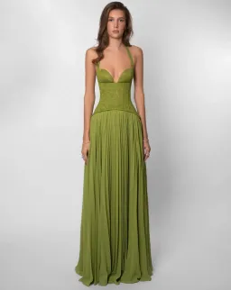 Fenity, Gaia Dress, green, size 8, maxi  for rent on The Volte - image 1