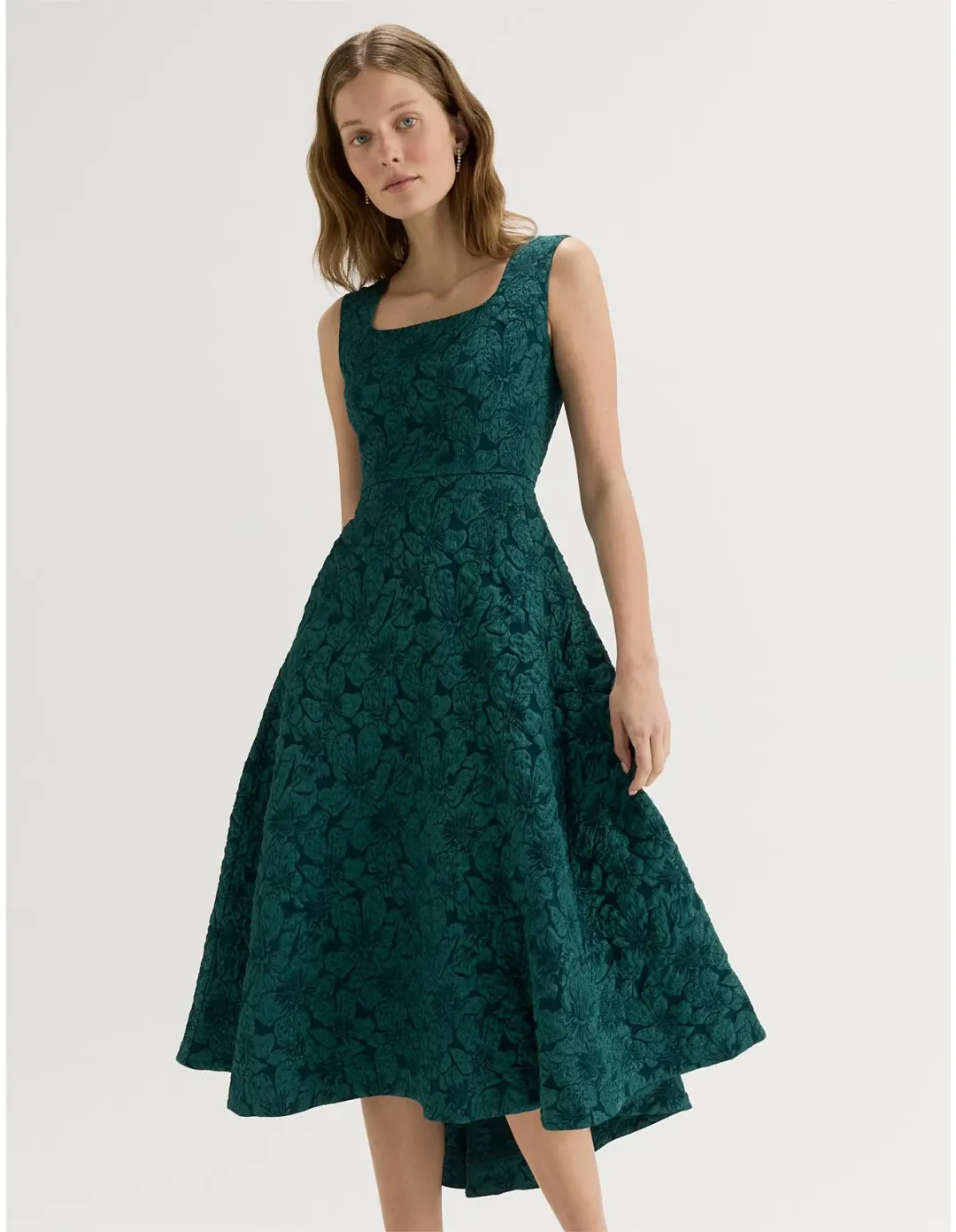 Review Azalea Midi Dress Green Size 12 for rent on The Volte - main image