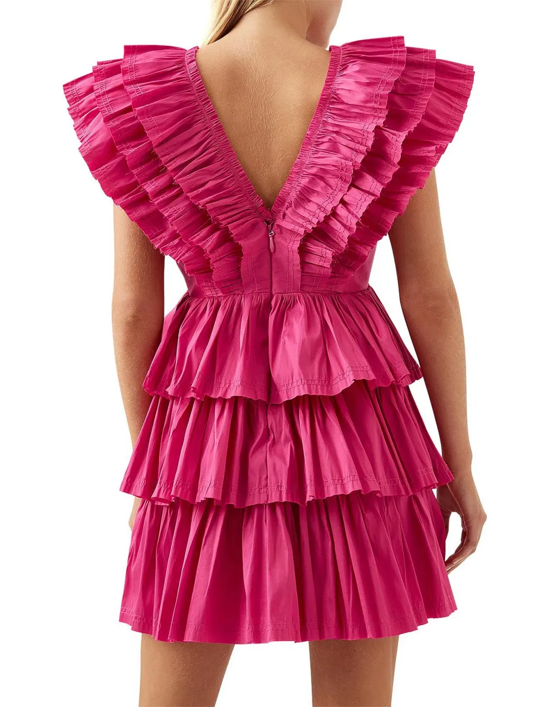 AJE Rhythmic Frilled Mini Dress  for rent on The Volte - main image