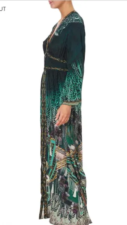 Camilla Fitzgeralds Flapper Kimono sleeve dress with shirring detail for rent on The Volte - image 2