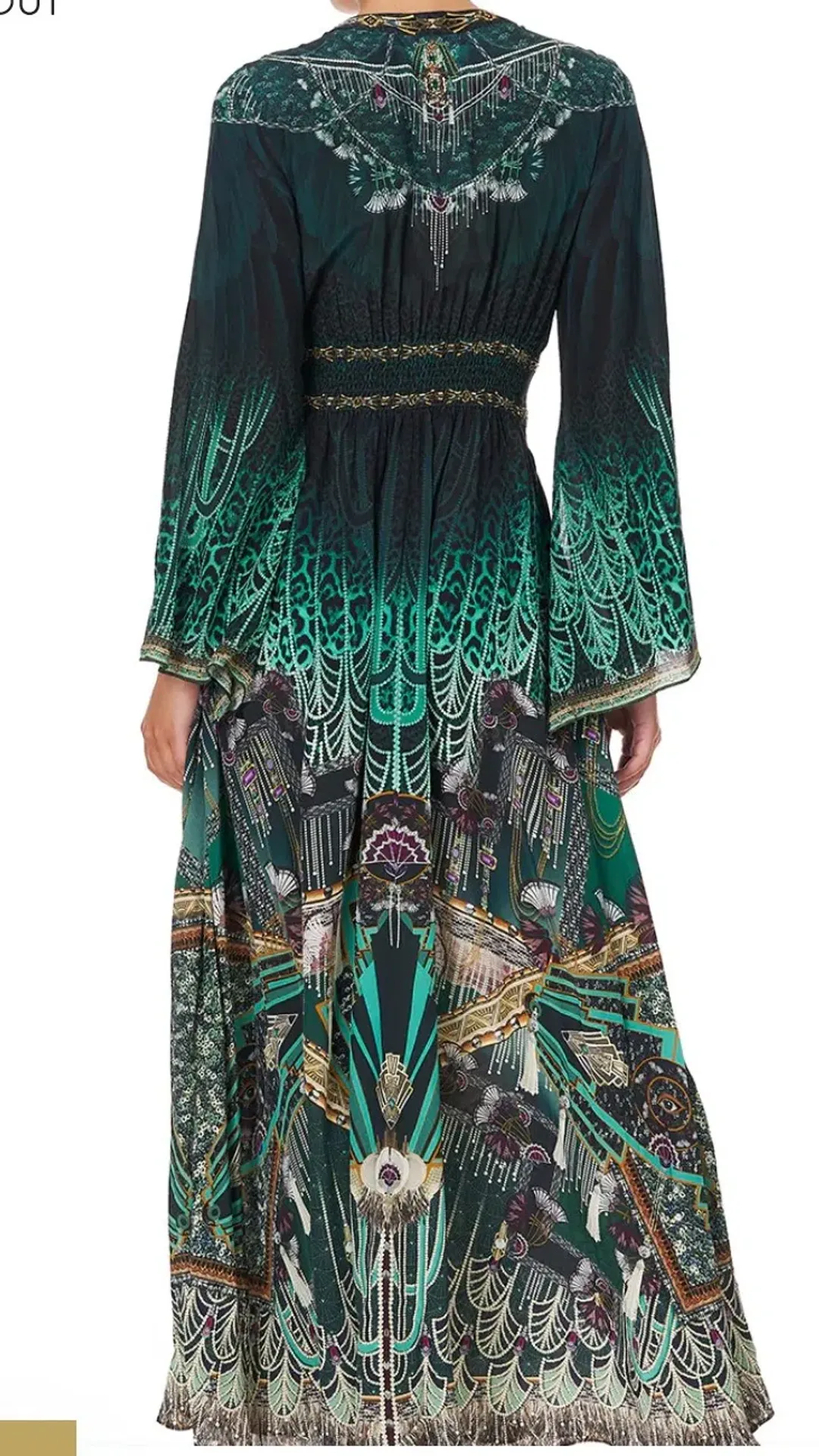 Camilla Fitzgeralds Flapper Kimono sleeve dress with shirring detail for rent on The Volte - main image