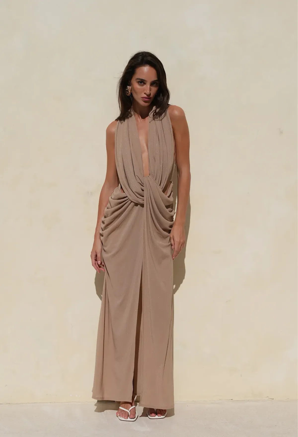 Johansen The Nala Gown beige 6 for rent on The Volte - main image