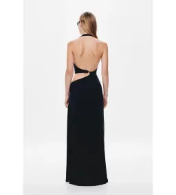 New MISHA “Devon” Cupro Maxi Dress in Black: Size 8 AU Formal Gown for rent on The Volte - image 3