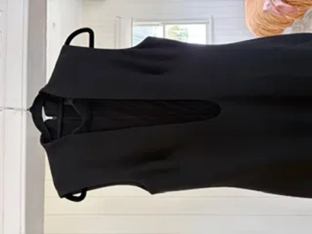 Carla Zampatti Castro Black Plunge Gown - Size 6 for rent on The Volte - main image