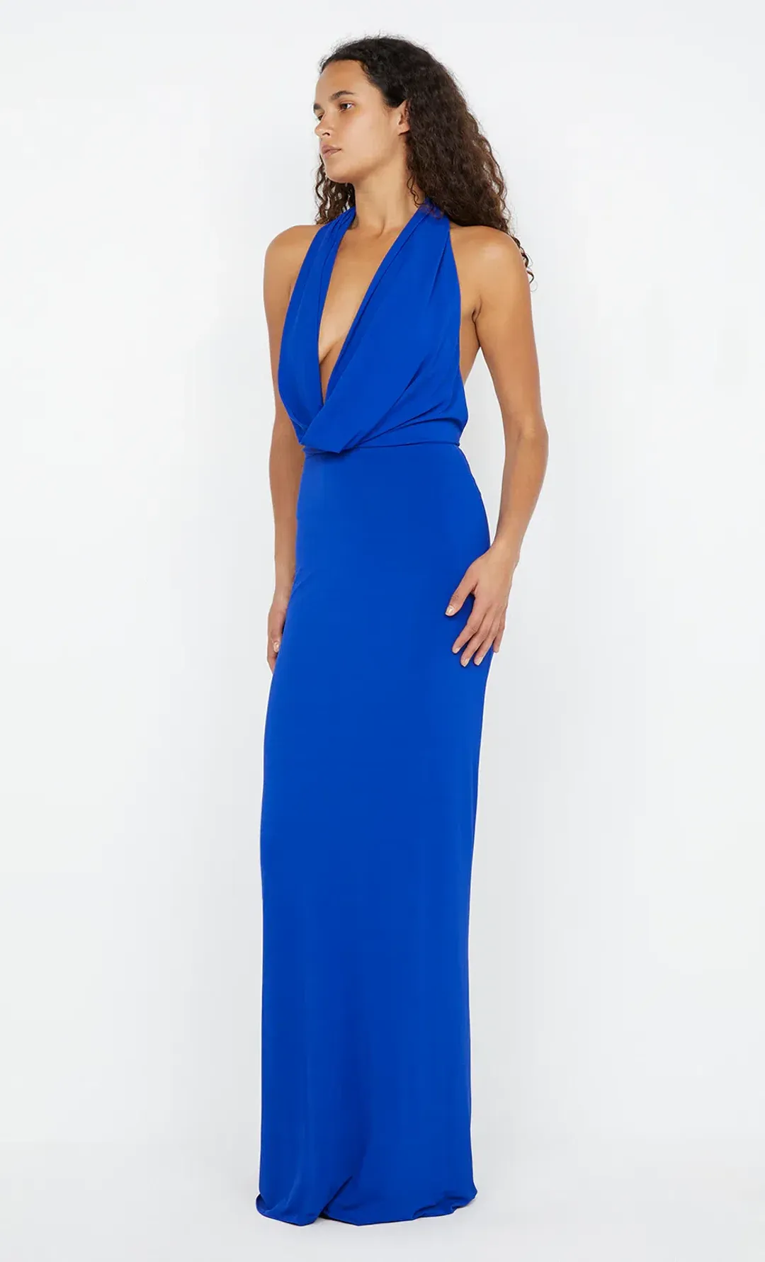 NESSIE COWL NECK MAXI DRESS - ULTRAMARINE BLUE - 10 for rent on The Volte - main image