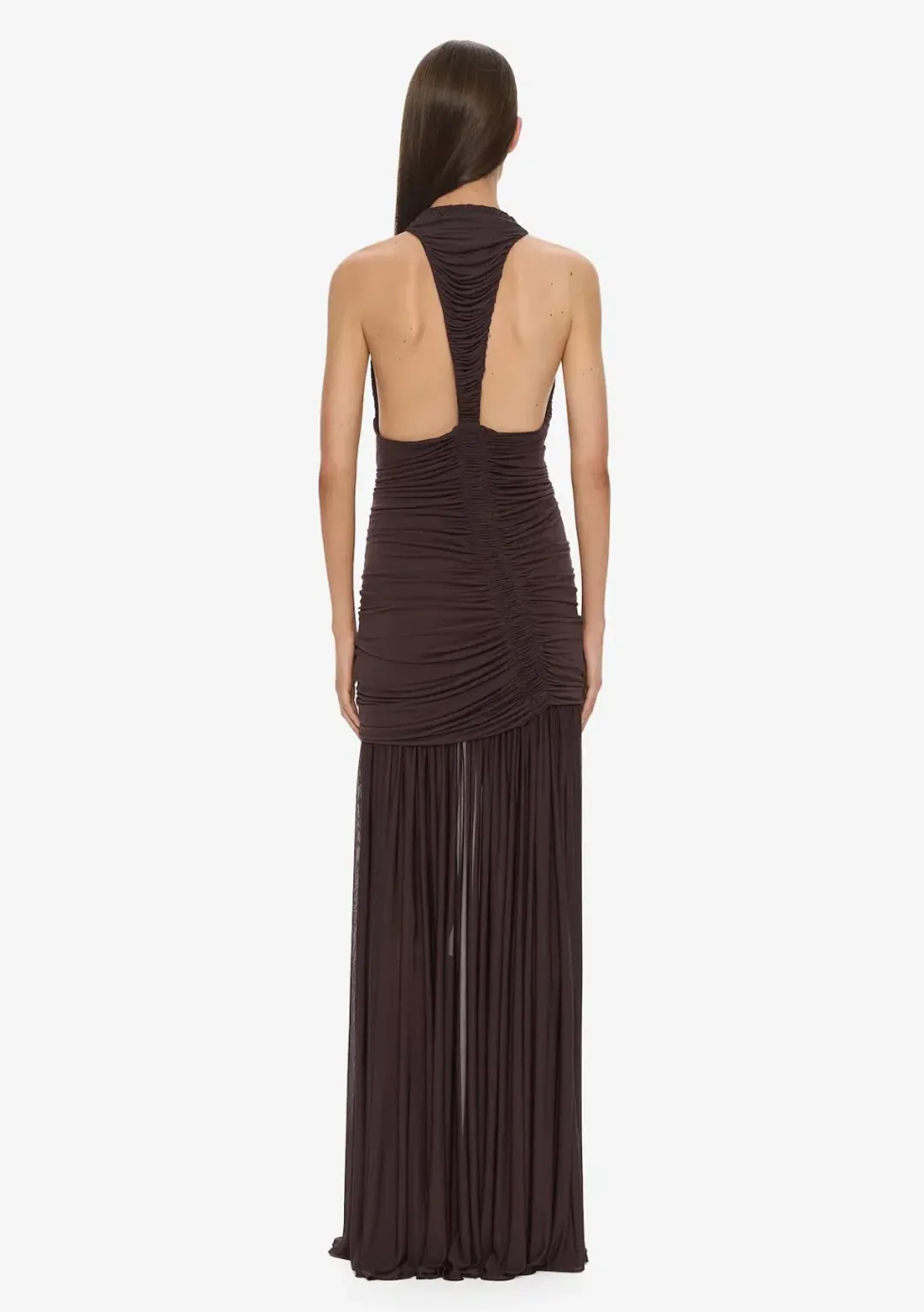 CHRISTOPHER ESBER ORION GOWN in Malbec Brown for rent on The Volte - main image