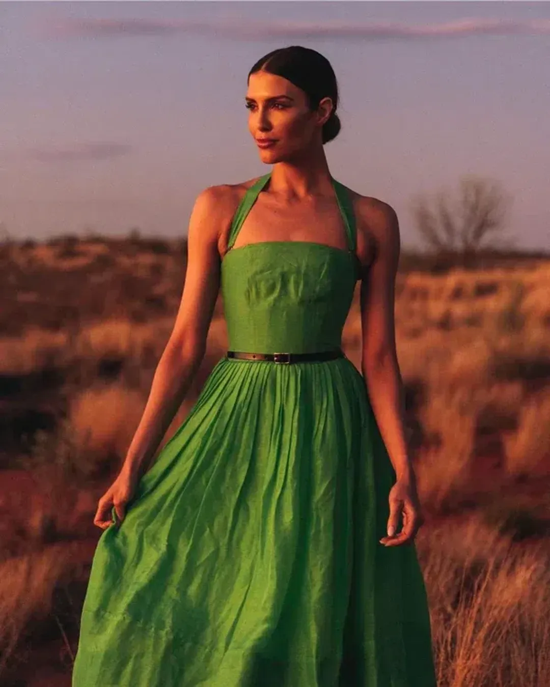 Leo Lin - Citron Midi Dress Size 10 for rent on The Volte - main image