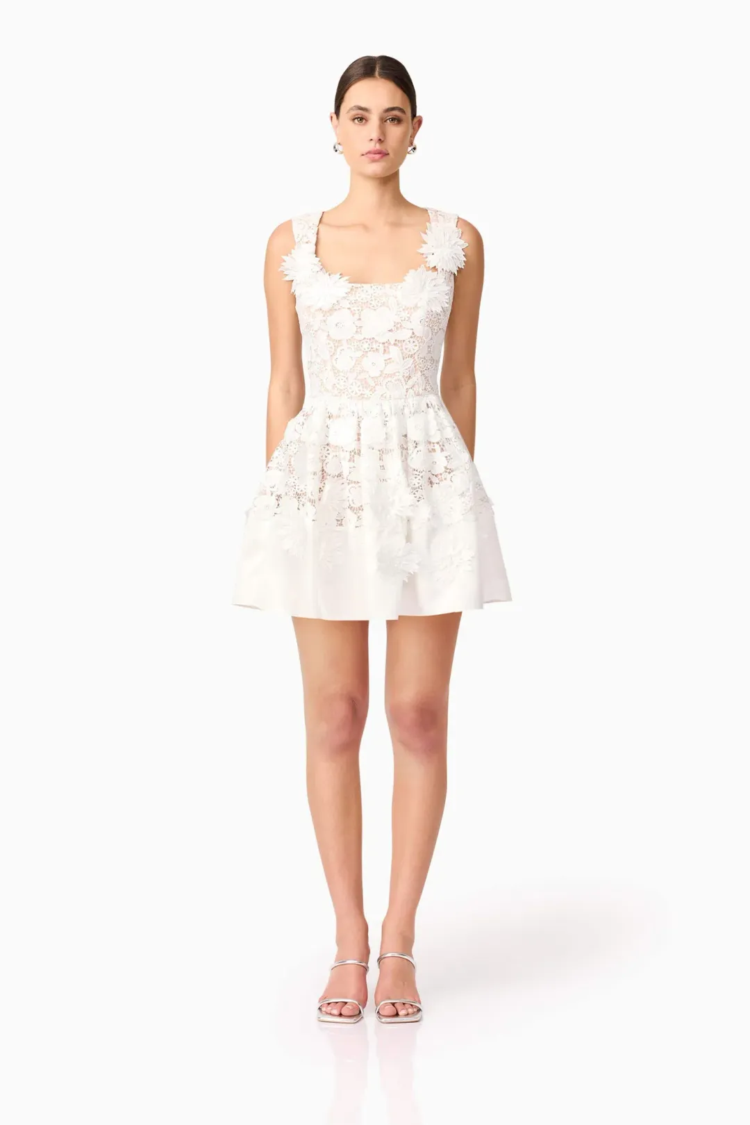 Elliatt Margot white lace mini dress sz S for rent on The Volte - main image