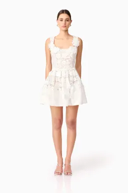 Elliatt Margot white lace mini dress sz S for rent on The Volte - image 1