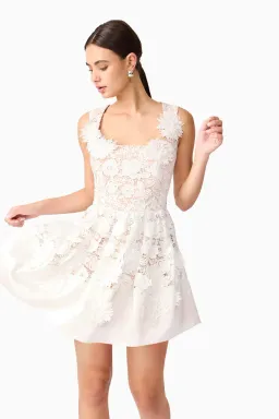 Elliatt Margot white lace mini dress sz S for rent on The Volte - image 5